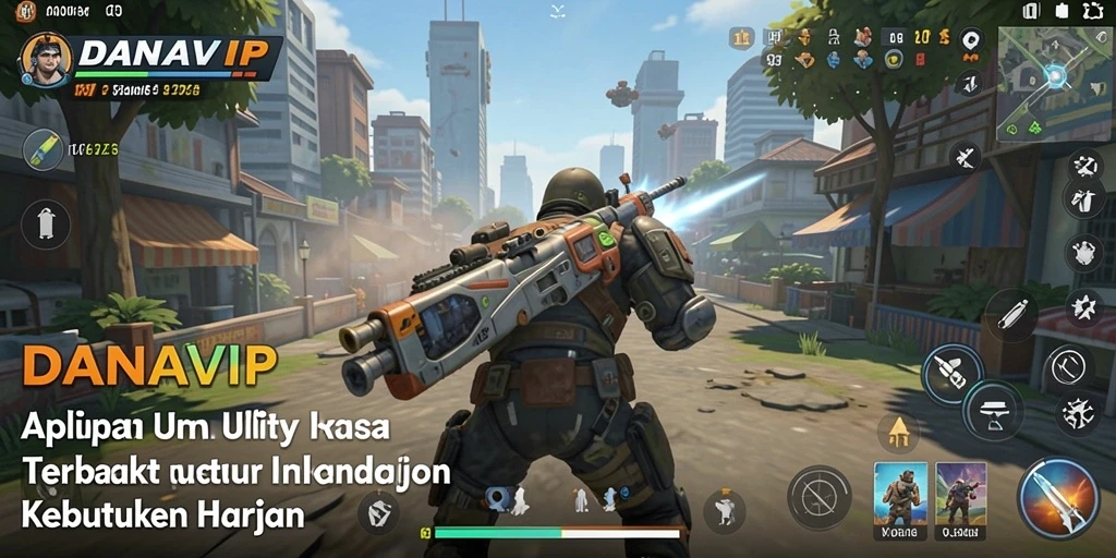 Tangkapan layar utama DANAVIP menunjukkan antarmuka aplikasi Utility yang sederhana dan fungsional.