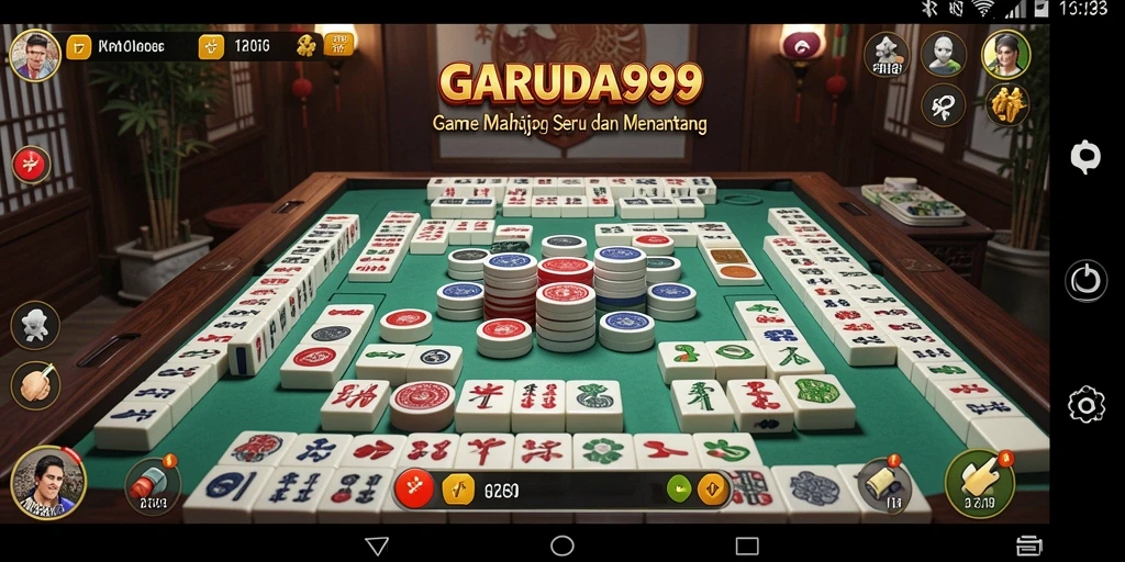Screenshot utama GARUDA999 menampilkan gameplay seru Mahjong.