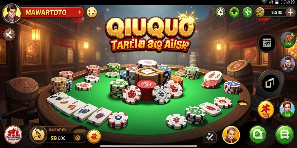 Tampilan gameplay QiuQiu yang seru dan kompetitif.