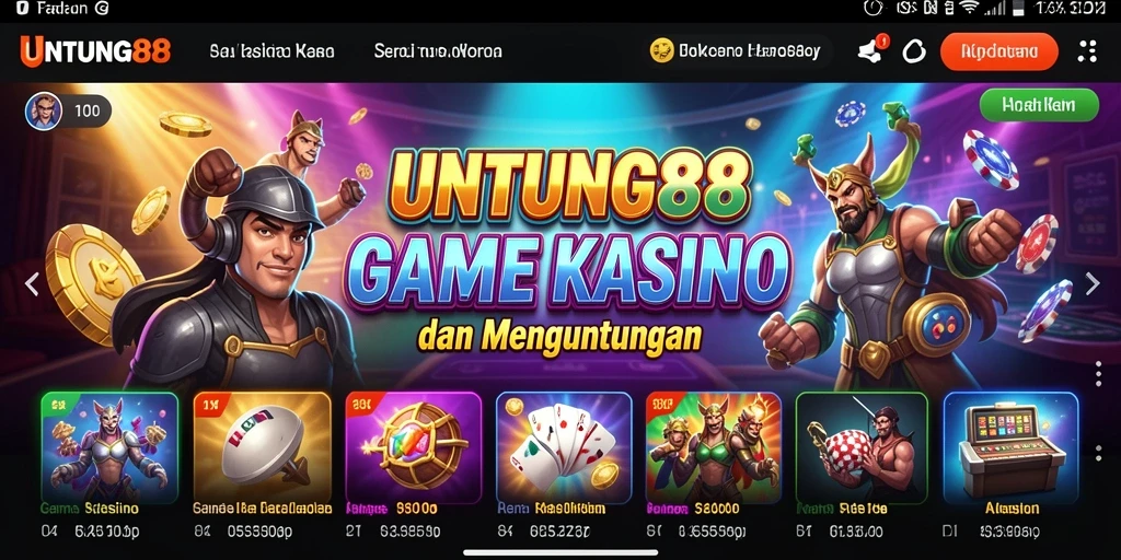 Screenshot gameplay seru UNTUNG88 di aplikasi Kasino.